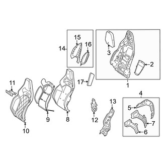 Mercedes-Benz OE - Seats & Tracks - Driver Seat Components (AMG Performance Seat, Seat Back), (2 Doors)