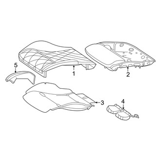 Mercedes-Benz OE - Seats & Tracks - Driver Seat Components (AMG Performance Seat, Seat Cushion), (2 Doors)