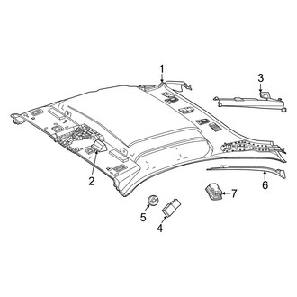 Mercedes-Benz OE - Roof - Interior Trim (W/O Panoramic Headliner & Components), (2 Doors)