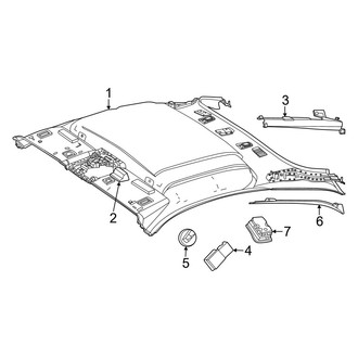 Mercedes-Benz OE - Roof - Interior Trim (With Panoramic Headliner & Components), (2 Doors)
