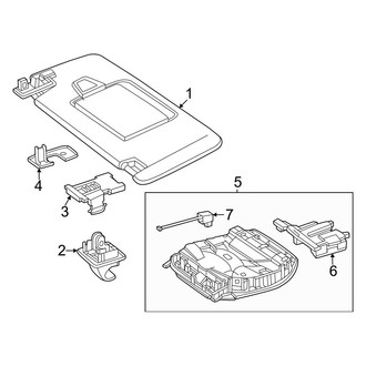 Mercedes-Benz OE - Roof - Interior Trim (With Panoramic Sunvisor & Lamps), (2 Doors)