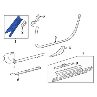 Mercedes-Benz OE - Right Body A-Pillar Trim Panel