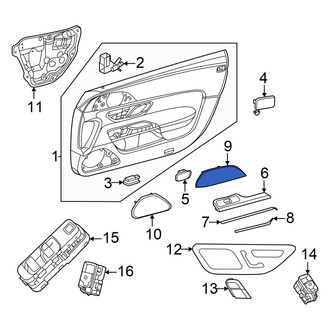 Mercedes-Benz OE - Front Right Upper Speaker Cover