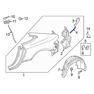 Mercedes-Benz OE - Left Lower Tail Light Pocket Bracket