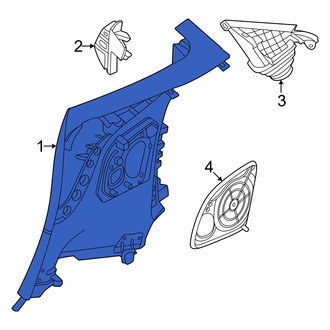 Mercedes-Benz OE - Rear Left Interior Quarter Panel Trim Panel