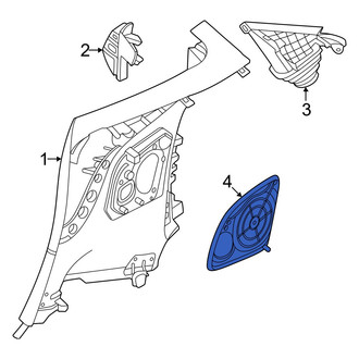 Mercedes-Benz OE - Rear Left Forward Speaker Cover
