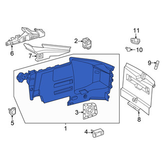 Mercedes-Benz OE - Rear Left Lower Trunk Trim Panel