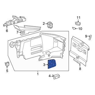 Mercedes-Benz OE - Rear Left Speaker Cover