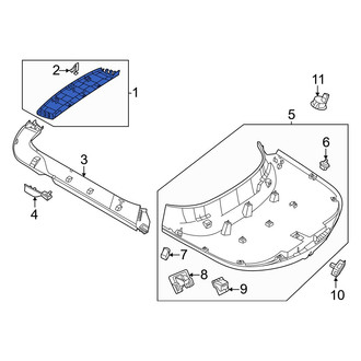 Mercedes-Benz OE - Rear Upper Liftgate Trim