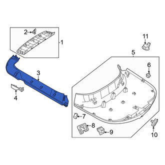 Mercedes-Benz OE - Rear Left Liftgate Trim