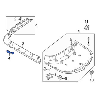 Mercedes-Benz OE - Rear Left Liftgate Trim Cover