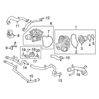 Mercedes-Benz OE - Cooling - Water Pump (2.0L)
