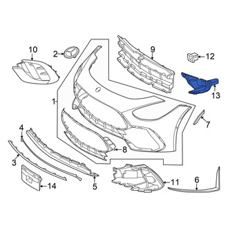 Mercedes-Benz OE - Left Grille Bracket