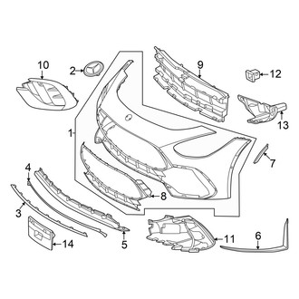 Mercedes-Benz OE - Front Bumper & Grille - Bumper & Components (Cover & Components)