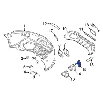 Mercedes-Benz OE - Left Exhaust Tail Pipe Tip Bracket
