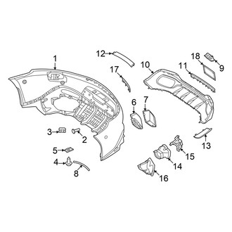 Mercedes-Benz OE - Rear Bumper - Bumper & Components (Bumper Cover & Trim), (Base)