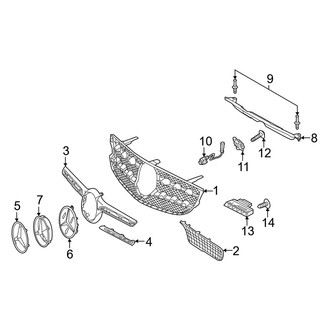Mercedes-Benz OE - Front Bumper & Grille - Grille & Components (With AMG Package)
