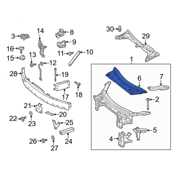 Radiator Support Access Cover