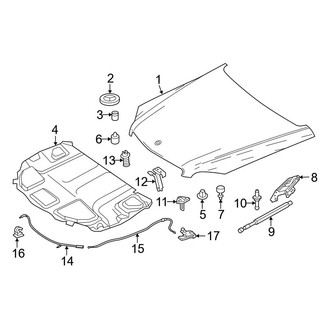 Mercedes-Benz OE - Hood & Components (Sport Utility Coupe C253 Body Code)