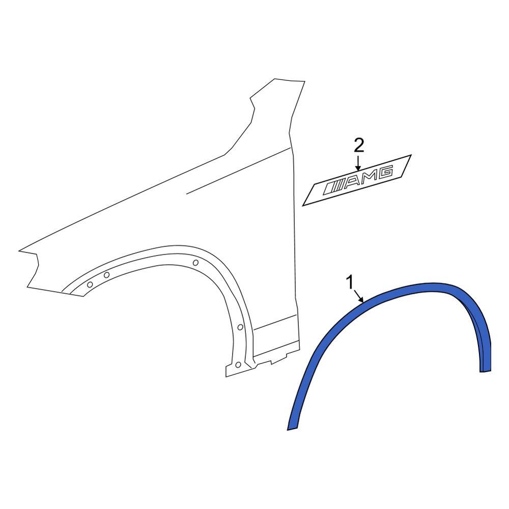 MercedesBenz OE 2538857506 Front Left Fender Flare