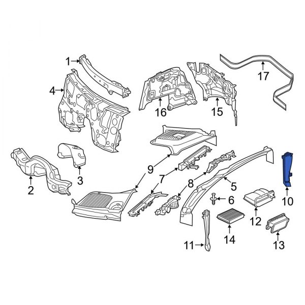 Cowl Panel Drain Hose