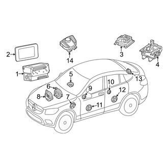 Mercedes-Benz OE - Instrument Panel - Sound System (Sport Utility Coupe C253 Body Code)