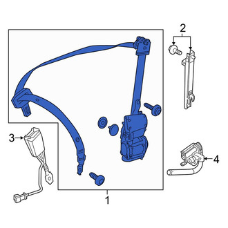 Mercedes-Benz OE - Rear Center Seat Belt Lap and Shoulder Belt