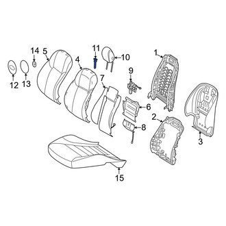 Mercedes-Benz OE - Front Left Headrest Guide