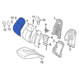 Mercedes-Benz OE - Front Left Seat Back Cushion Cover