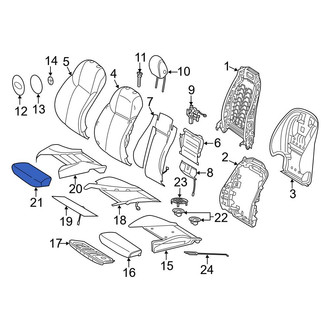 Mercedes-Benz OE - Front Left Rearward Seat Cover