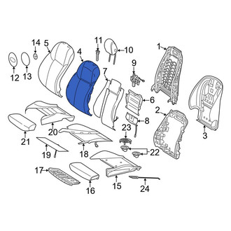 Mercedes-Benz OE - Front Left Seat Back Cushion