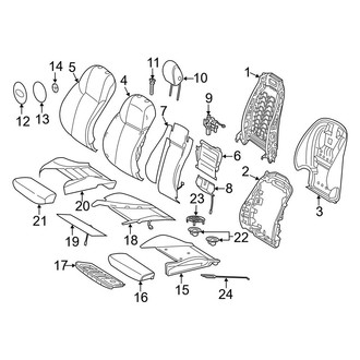 Mercedes-Benz OE - Seats & Tracks - Driver Seat Components (Standard Seat), (Sport Utility Coupe C253 Body Code)