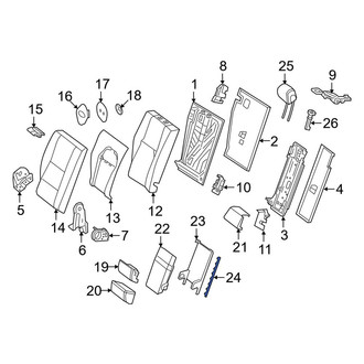 Mercedes-Benz OE - Rear Upper Seat Armrest Cover