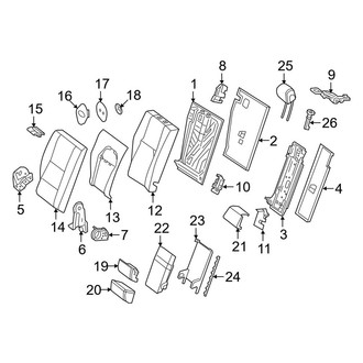 Mercedes-Benz OE - Seats & Tracks - Rear Seat Components (Upper Components), (Sport Utility Coupe C253 Body Code)