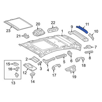 Mercedes-Benz OE - Rear Center Right Roof Insulator