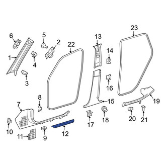 Mercedes-Benz OE - Front Left Door Sill Plate
