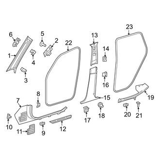 Mercedes-Benz OE - Pillars, Rocker & Floor - Interior Trim (Sport Utility Coupe C253 Body Code)
