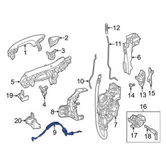 Mercedes-Benz OE - Front Door Latch Cable