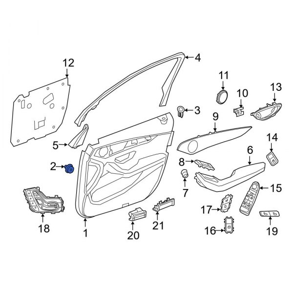 Door Interior Trim Panel Retainer