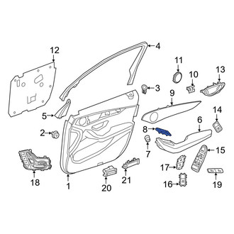 Mercedes-Benz OE - Front Left Door Switch Trim Panel