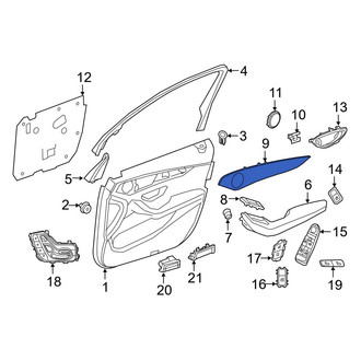 Mercedes-Benz OE - Front Right Door Trim Molding