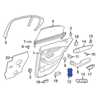 Mercedes-Benz OE - Rear Door Window Switch