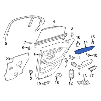 Mercedes-Benz OE - Front Left Door Trim Molding