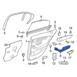 Mercedes-Benz OE - Front Left Door Armrest
