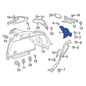 Mercedes-Benz OE - Right Lower Body C-Pillar Trim Panel