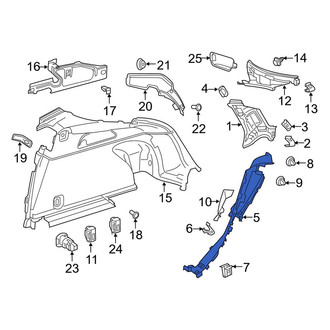 Mercedes-Benz OE - Left Lower Body C-Pillar Trim Panel