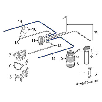 Mercedes-Benz OE - Front Air Suspension Compressor Line