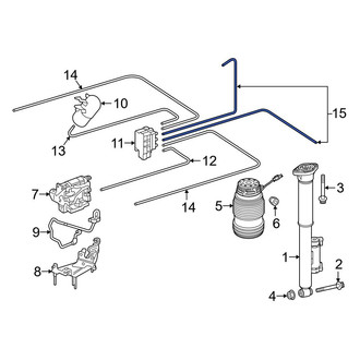 Mercedes-Benz OE - Front Air Suspension Compressor Line