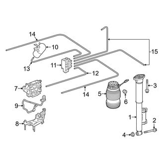 Mercedes-Benz OE - Rear Suspension - Shocks & Components (With Air Suspension), (Sport Utility Coupe C253 Body Code)