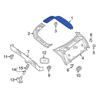 Mercedes-Benz OE - Rear Right Upper Liftgate Trim